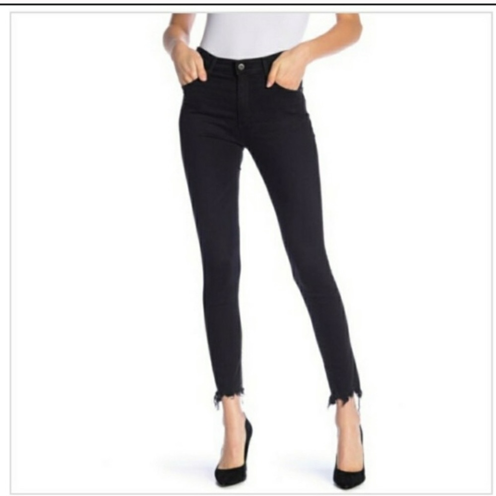 AG | Farrah High Rise Skinny Ankle Black Jeans